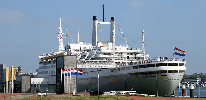 Die SS Rotterdam, imposant und ein absoluter Blickfang ss rotterdam