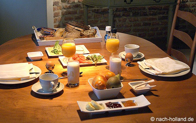 Frühstück nachher Suite Schloss Huis Bergh