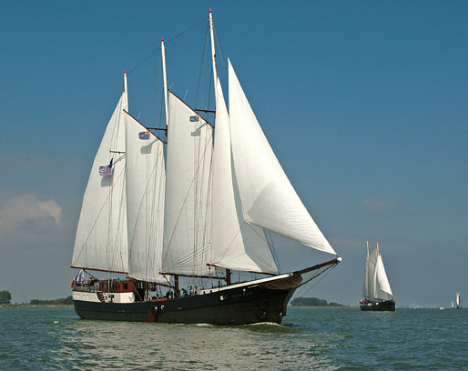 Rad- und Schiffsreise mit dem Großsegeler Mare-fan-Fryslan 3-Master Segelschiff Mare fan Fryslan