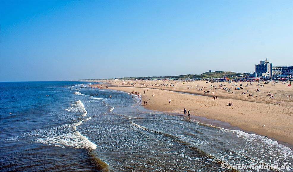 blick nach norden, strand scheveningen